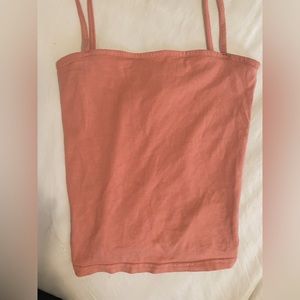 H&M Salmon Pink Square Neck Cami